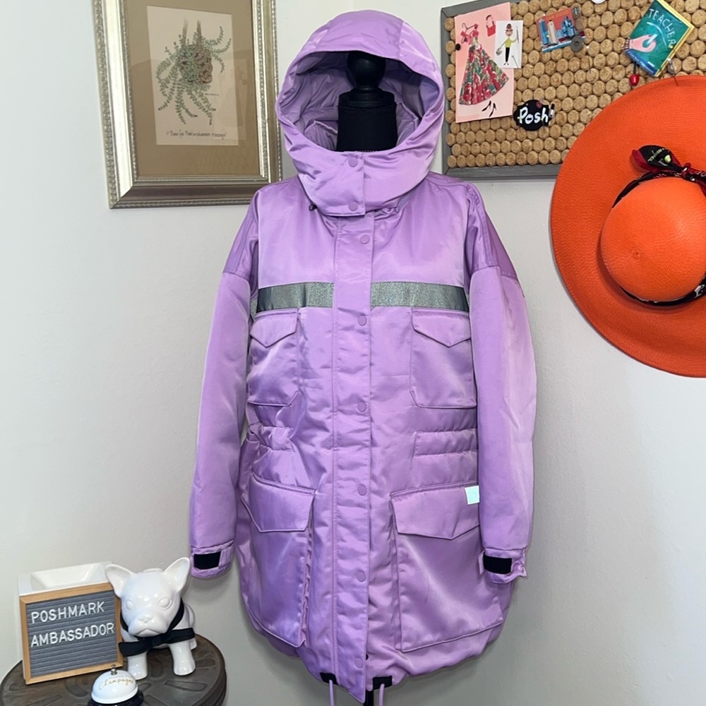Nike Lilac/Purple City Ready Oversized Down Filled Puffy Coat Sz. M NWT